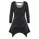 thumbnail image 2 of Talla grande Skull Flor Hanky ​​Hem de manga larga camiseta Rosegal Mangas largas de talla grande, 2 of 5