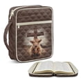 thumbnail image 2 of Pzuqiu Cross Highland Cow Bible Study Supplies for Women Durable Bible Tote Bags Large Bible Cover with Comfortable Handle Vintage Christmas Christian Gifts for Girls, 2 of 7