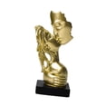 thumbnail image 4 of Escultura de beso de pareja, adorno artesanal, regalo para novia, figura de amor novedosa. Dorado, 4 of 9