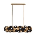 thumbnail image 3 of Kalco 520361BVB Damask 24 Light 48" Wide Linear Chandelier - Black / Vintage Brass, 3 of 3