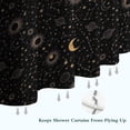 thumbnail image 6 of Black Sun Moon Star Planet Constellation Pattern Shower Curtain 72"x72" ,Bathroom Decorative Shower Curtains Set with 12 Hooks,Modern Waterproof Washable Shower Curtain, 6 of 6