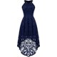 thumbnail image 1 of Vestido de fiesta de cóctel de encaje floral halter para mujer Vestido de dama de honor Hi-Lo XL ER, 1 of 5