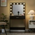 thumbnail image 6 of Tcbosik Makeup Vanity Desk with Lighted Mirror and Storage Drawer, 54.3" Dressing Table for Bedroom, Black, 6 of 6