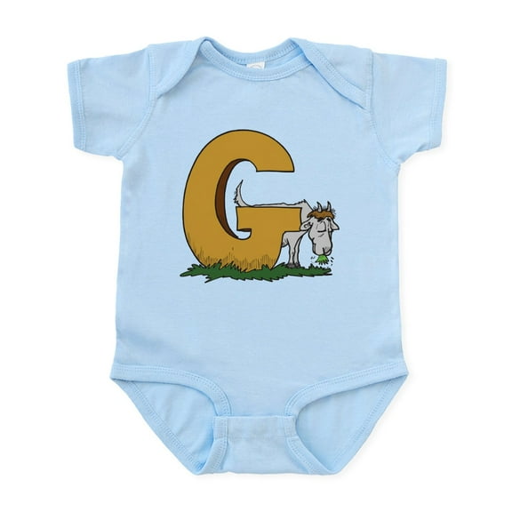 CafePress - G For Goat Infant Bodysuit - Baby Light Bodysuit, Size Newborn - 24 Months