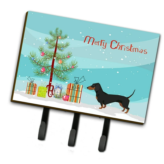 Dachshund Christmas Tree Leash or Key Holder