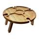 thumbnail image 2 of Mesa Plegable de Madera con Botellero, Mesa de Comedor Portátil para Exteriores para Quesos, Frutas y Aperitivos, Tamaño Compacto de 24 X 24 X 11 Cm., 2 of 7