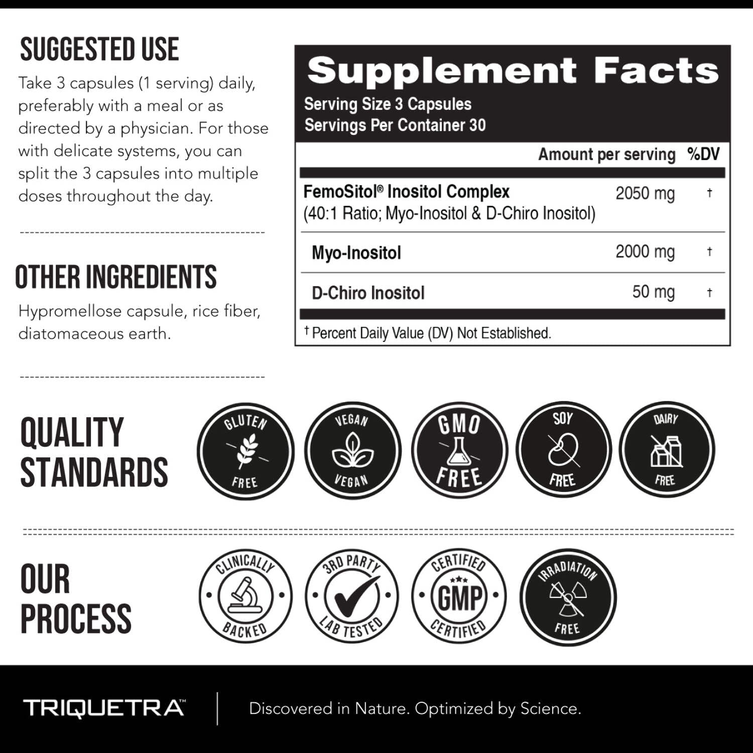 Triquetra Health Femositol Capsules - Inositol Complex