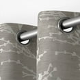 thumbnail image 2 of Exclusive Home Kilberry Woven Room Darkening Blackout Grommet Top Curtain Panel Pair, 52"x108", Ash Grey, 2 of 5