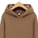 thumbnail image 3 of Sudadera con capucha para hombre y mujer, suave, color sólido, deportiva, informal, manga larga, holgada Marrón 3XL, 3 of 4