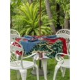 thumbnail image 2 of Outdoor Tablecloth with Umbrella Hole and Zipper, Christmas Tree Round Table Cloth 54 Inch Waterproof Tablecloth, Red Winter Xmas Ball Berry Snowflakes Picnic Table Cover for Patio Camping, 2 of 7