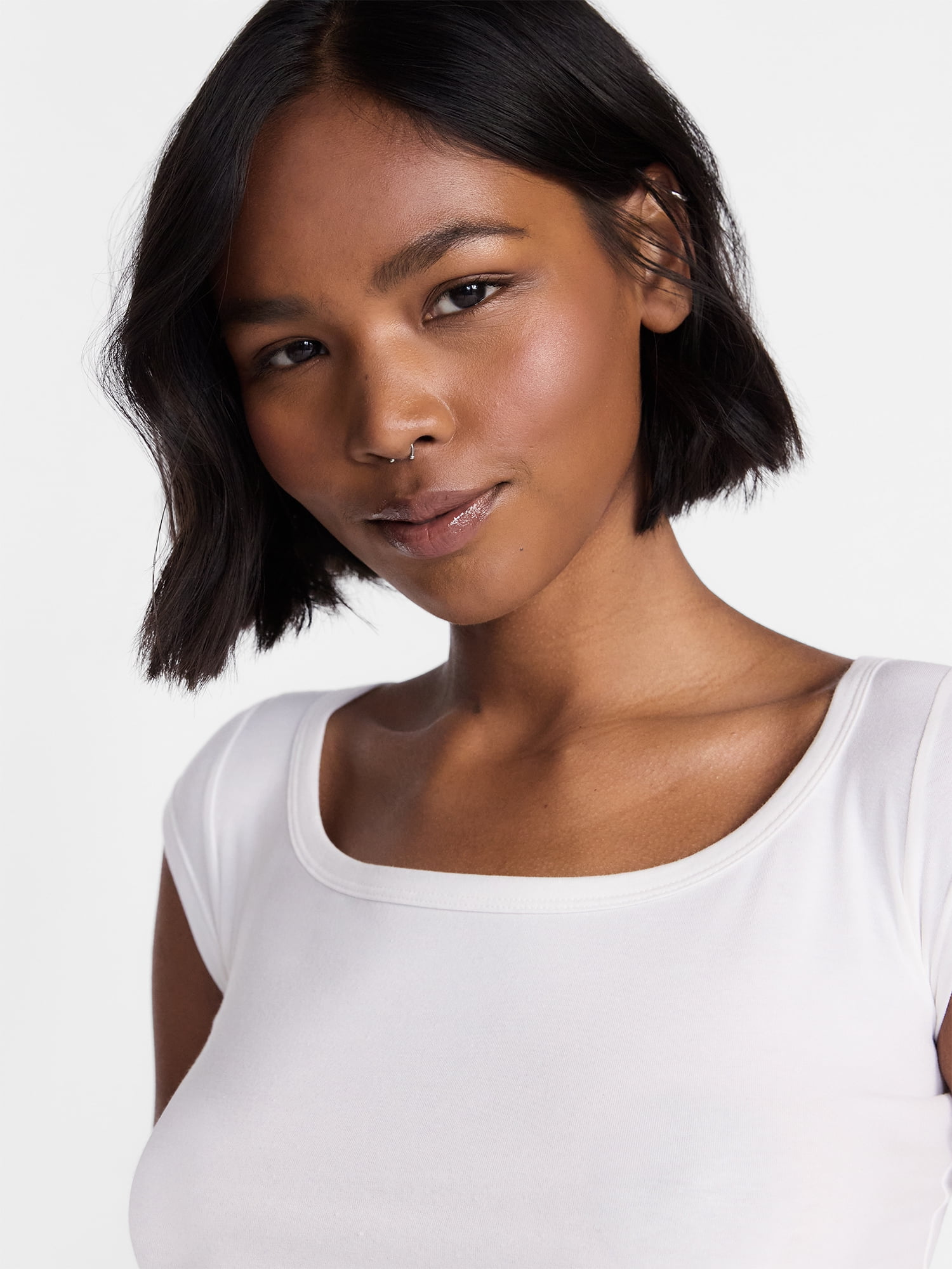No Boundaries Cloud Core Sleepwear Scoop Neck Top, Women's XXS-3X