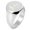 Silver, variant on Sterling Silver Love Heart Calligraphy Swirl Engraved Round Flat Top Polished Ring