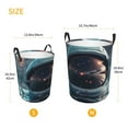 thumbnail image 3 of Balery Astronaut Helmet Reflections Cesta de ropa redonda con asas, impermeable, independiente, para ropa, juguetes, dormitorio y familia-Medium, 3 of 6