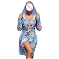 thumbnail image 1 of Trajes de Baño de Bikini de Mujer con Correas Impresas V Sexy Split Set de Tres Piezas, Diseño de Corte Alto para la Piscina de Playa Y las Vacaciones de Verano, 1 of 9