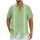 thumbnail image 2 of Blusa y camisa de manga corta con cuello vuelto Camisa casual para hombre Camisa de bolos vintage de manga corta Camisas de verano de playa cubana Camisa con botones Blusa para hombre Poliéster, 2 of 5
