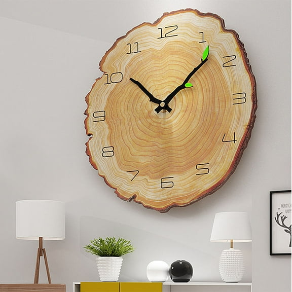 IBASETOY geometric wall clock Multi Wall Clock Wood Silent for Family Friends 1Set