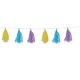 thumbnail image 1 of Guirnalda De Borlas De Tejido Amarillo Pastel, Azul Claro Y Lavanda, 1 of 1