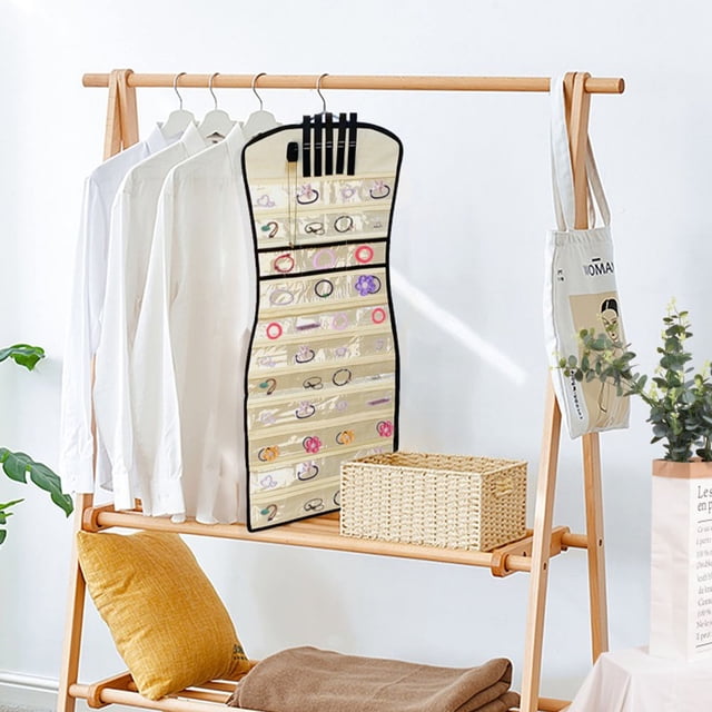 unbranded Bolsa Colgante Beige Para Joyería Con Función De Almacenaje En Pared Para Regalo
