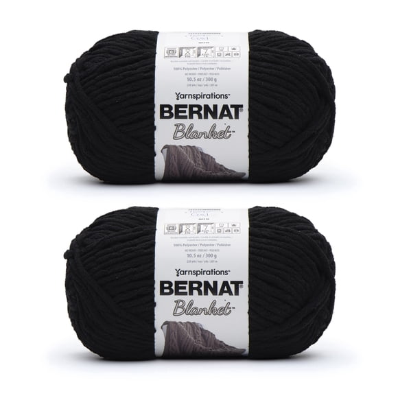 Manta Bernat Coal de Yarn, paquete de 2 unidades, 300 g, poliéster 6, supervoluminosa