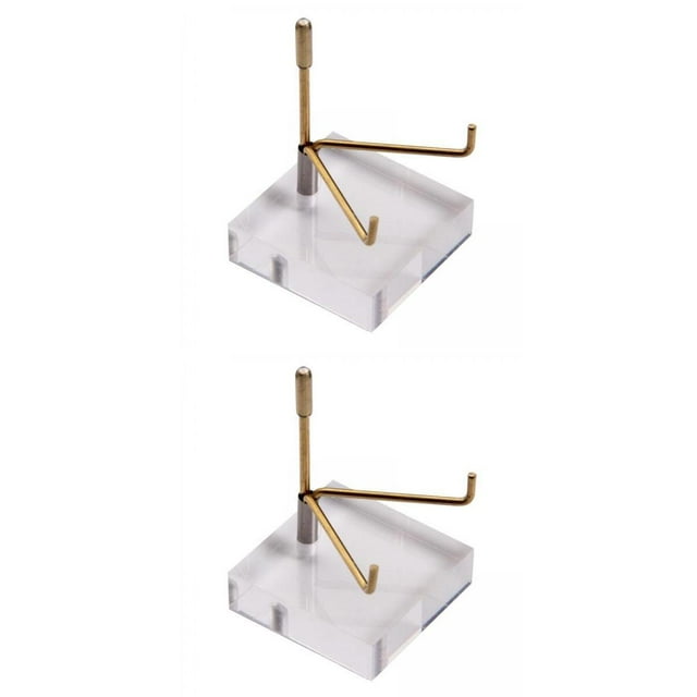 2 unidades de soporte de exhibición con base acrílica para softbol coral fósil de mineral Sunnimix Soportes de caballete de exhibición de acrílico
