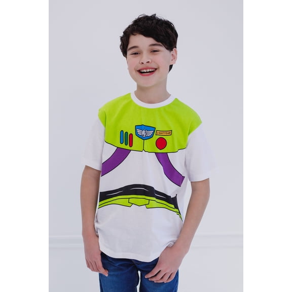 Disney Toy Story Baby Boys' Cosplay Short Sleeve T-Shirt Buzz Lightyear White