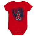 thumbnail image 3 of Newborn & Infant Navy/Red/White Los Angeles Angels Minor League Player Three-Pack Bodysuit Set, 3 of 4