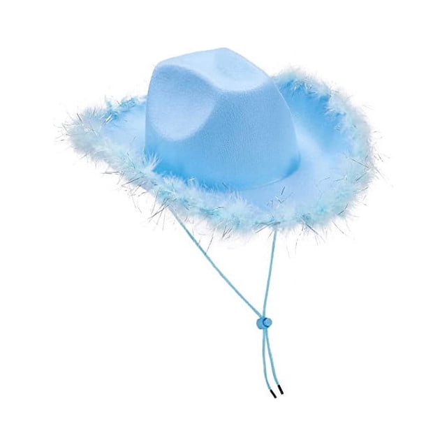 Denim Hat Decoration Women's Denim Hat Feather Fancy Dress Hen Party, Halloween, Carnival Party Supplies