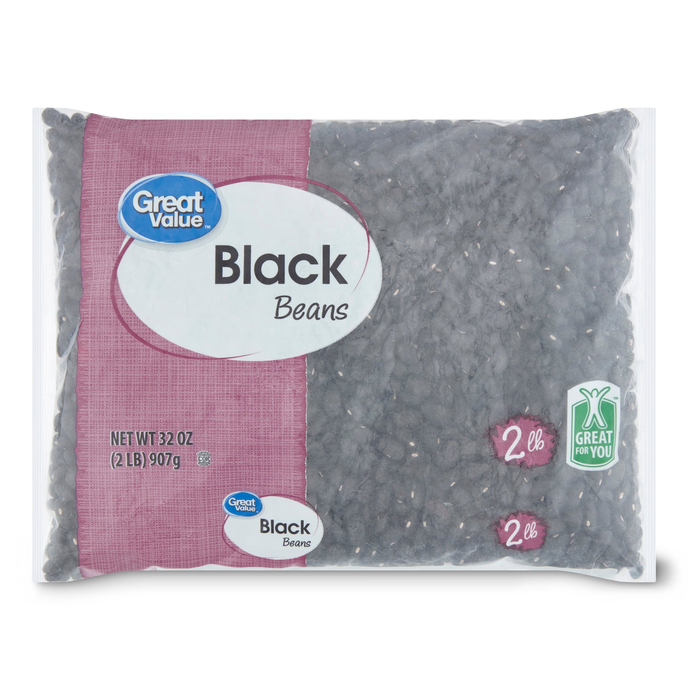 Great Value Black Beans, 32 oz