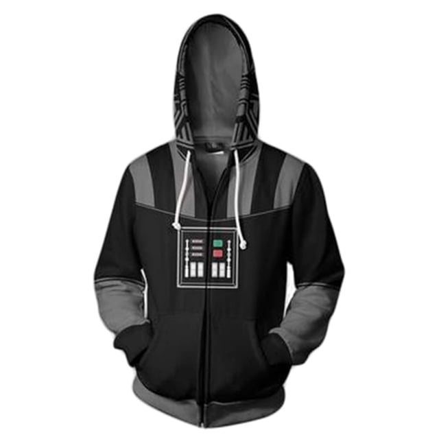 Chaqueta con capucha Pacreck para adulto, disfraz de Darth Vader para Halloween
