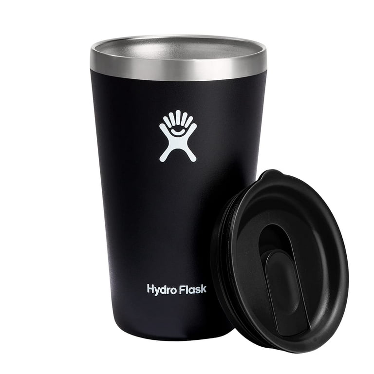 HYDRO FLASK 16 OZ Insulated Tumbler, Black, Stainless Steel