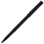 uni-ball® Rollerball™ Pens, Micro Point, 0.5 mm, 80% Recycled, Black Barrel, Black Ink, Pack Of 12 Pens