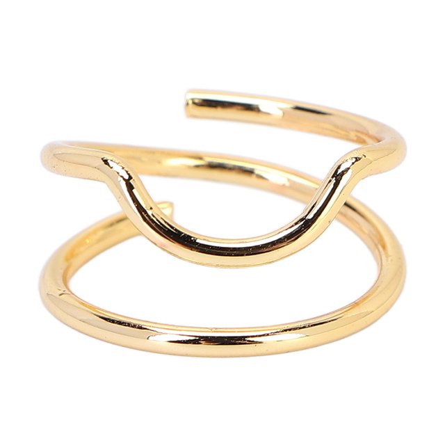 Anillo para uña de dedo índice, tapa de uña de metal vintage, amuleto decorativo para uñas para mujeres y niñas, dorado 3046