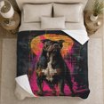 thumbnail image 5 of Dramatic Boxer Dog Under Moonlit Grunge Art, Mystical Pet Portrait Pattern, Warm Flannel Blanket for Living Room and Bedroom, Dog Lovers Just Because Gift, Pet Lover Home Decor, 5 of 9