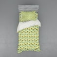 thumbnail image 1 of Ambesonne Floral Bedding Set 3 Pcs, Echinacea Innocent Sketch, Twin, Pastel Yellow Pale Blue, 1 of 3