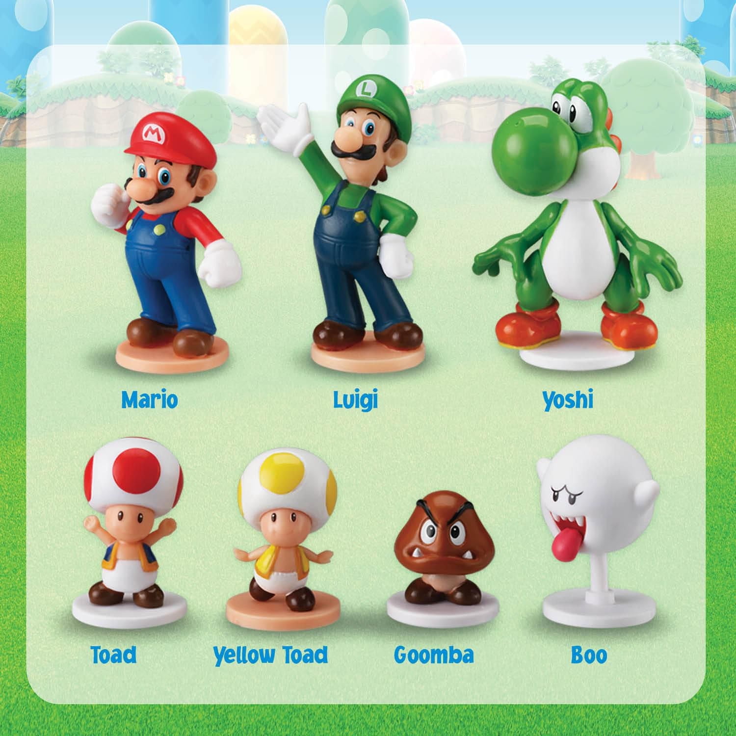 Epoch Games Super Mario Blow Up! Shaky Tower Balancing Game, Tabletop Skill and Action Game with Collectible Super Mario Action Figures, Super Mario Shaky Tower Game