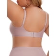 thumbnail image 3 of INSPIRE CHIC Women's Deep V Seamless Wirefree Adjustable Straps Bras Light Soft Cup Plus Size Lingerie XL Pink, 3 of 4