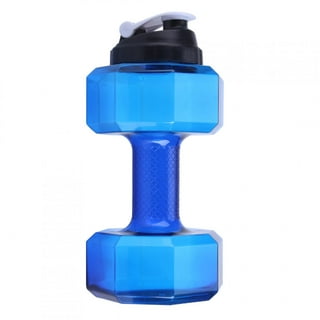 Dumbbell Shaped Exercise Sports Water Bottle with Leak Proof Lid (5lbs)