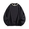 thumbnail image 4 of Men's Crew Neck Pullover Sweatshirt, Loose Fit Long Sleeve Casual Street Hip Hop Top for Spring Fall Daily Outfits, 4 of 5