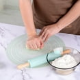 thumbnail image 4 of Binwennn Embossed Rolling for Cookies Dog 1pc Random Color 17inch Rolling Pin With Wooden Handles Silicone Rolling Pin Non Stick Baking Accessories Baking Roll Stable & Durable For Baking Pie Crust, 4 of 7