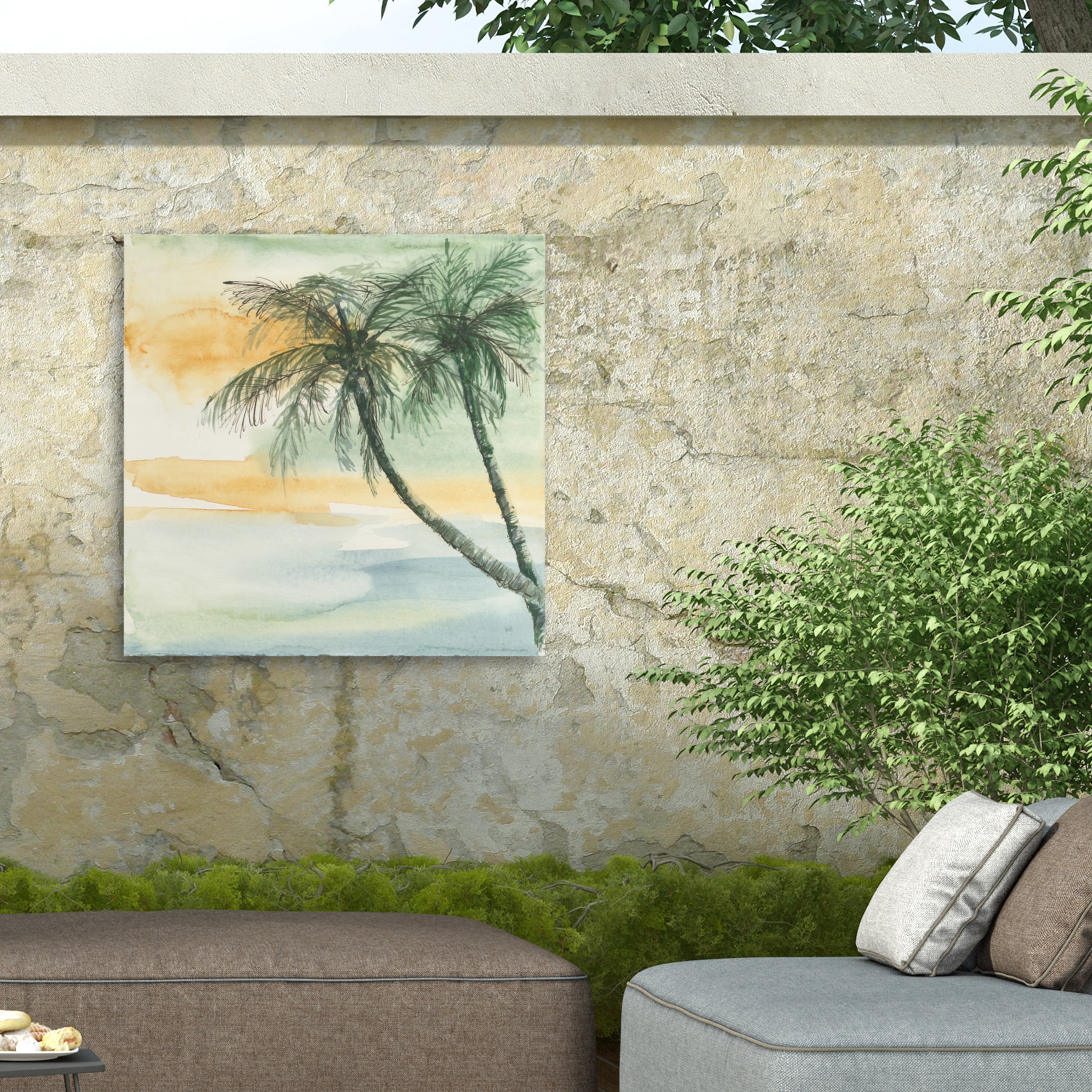 Chris Paschke 'Island Sunset II' Outdoor Canvas 14x19