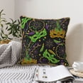 thumbnail image 6 of Kll Carnival Mardi Gras3 Decorative Throw Pillow Covers Velvet Soft For Couch Sofa Bedroom Living Room Outdoor -18"X18", 6 of 8