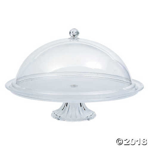 Clear Cake Stand with Domed Cover