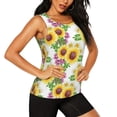 thumbnail image 2 of Lsque Sunflowers Printed Workout Tank Tops for Women, Athletic Sports Tank Tops, Compression Sleeveless Dry Fit Shirts,Sleeveless Yoga Shirt-Medium, 2 of 9