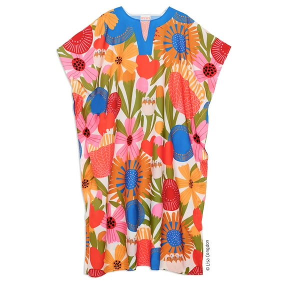 Jolies Fleurs Caftan, Beach and Pool Coverup