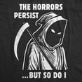 thumbnail image 2 of Mens Funny T Shirts Grim Reaper The Horrors Persist But so Do I Halloween Tee for Men Graphic Tees, 2 of 9