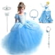 thumbnail image 2 of Disney disfraz de Cenicienta para niña, traje de princesa para fiesta de Halloween, Navidad, cumpleaños, boda, JYF, 2 of 4