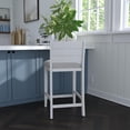 thumbnail image 2 of Hillsdale Furniture Fowler Wood Counter Height Stool, Sea White, 2 of 14