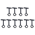 thumbnail image 1 of Ceiling Mounted Curtain Rod Brackets, Heavy Duty Ceiling Bracket for 1 Inch Curtain Rod Holder(Set of 10, Black), 1 of 8