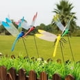 thumbnail image 5 of 6 Pack Dragonfly Clip,3D Dragonfly Garden Stakes Decor,Fly Deterrent,Dragonfly Humming Bird Stakes,Deer and Horse,Bird and Fly Scare Devices for Indoor Outdoor Garden, 5 of 8