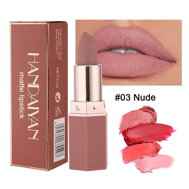 Maquillaje para damas Sexy Hidratante Larga Duración Mate Labial No Pegajoso Brillo Labial El Lápiz Labial